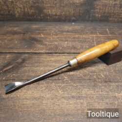 Scarce Vintage 11/16” Marples Shamrock Bent Back Spoon Gouge Woodcarving Chisel