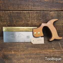 Vintage 8” Sanderson Newbould PAX Brass Back Dovetail Saw 15 TPI - Sharpened