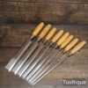 Vintage Set 8 No: Robert Sorby Bevel Edge Paring Chisels - Refined Ready To Use