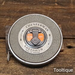 Vintage Chesterman No: 70W 66ft Imperial Steel Tape Measure - Good Condition