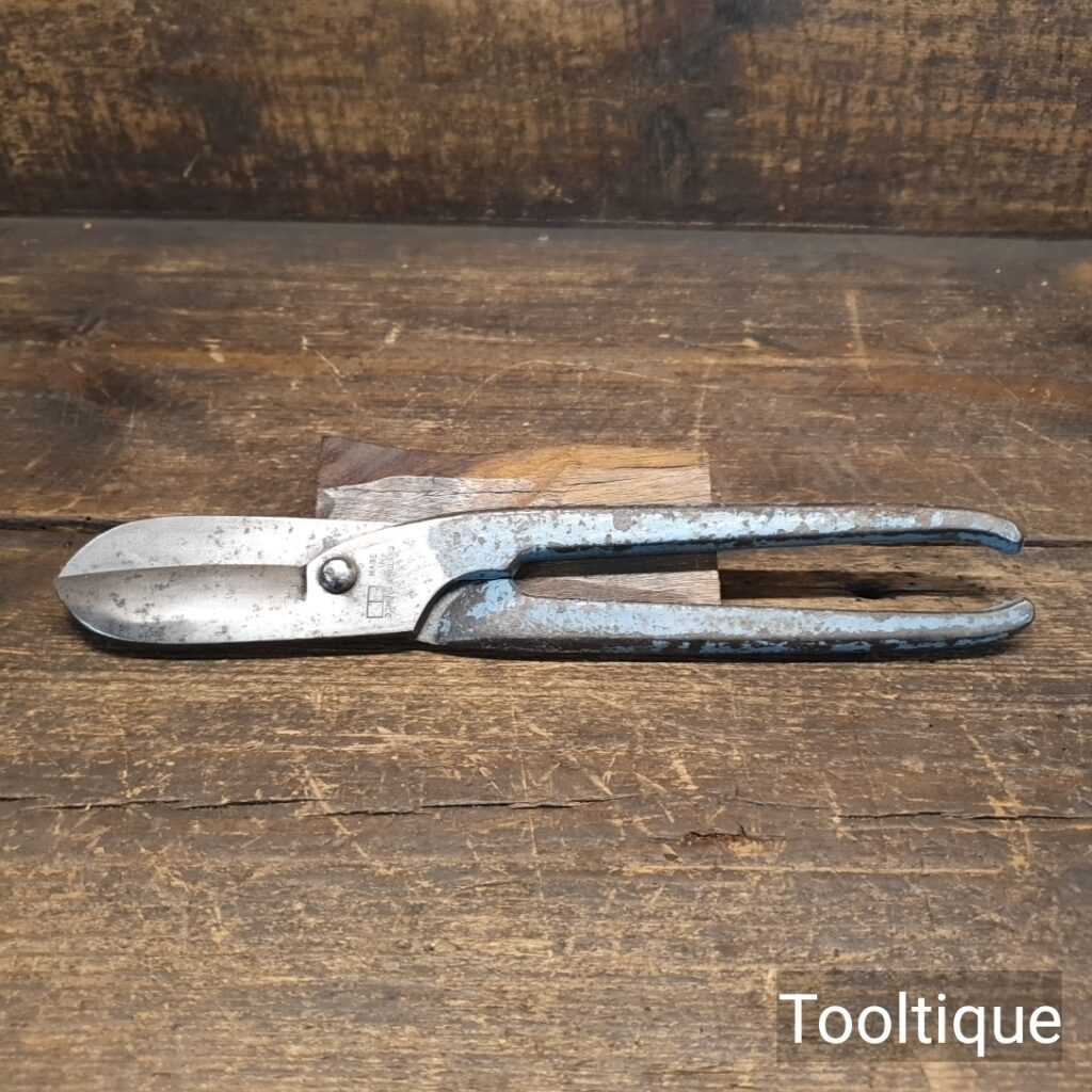 Vintage Domino Brand by Footprint 10” Flat Tinsnips - Fully Refurbished Sharpened