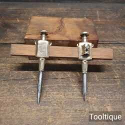 Vintage 5” Pair Brass Trammel Points - Refurbished Ready To Use