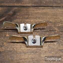 2 No: Vintage Luthiers Miniature Brass Curved Flat Spokeshaves -Fully Refurbished