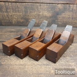 Vintage Set of 4 No: Round or Hollowing Beechwood Planes - Refurbished