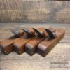 Vintage Set of 4 No: Round or Hollowing Beechwood Planes - Refurbished