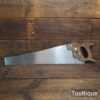 Vintage 22” Henry Disston Canada Cross Cut Panel Saw 9 TPI - Refurbished Sharpened