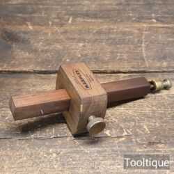 Vintage Marples No: 2154 Mahogany Brass Screw Adjust Mortice Gauge