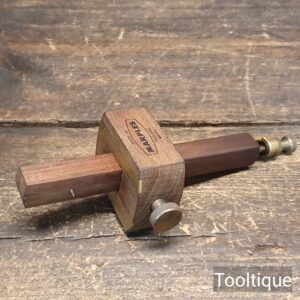 Vintage Marples No: 2154 Mahogany Brass Screw Adjust Mortice Gauge