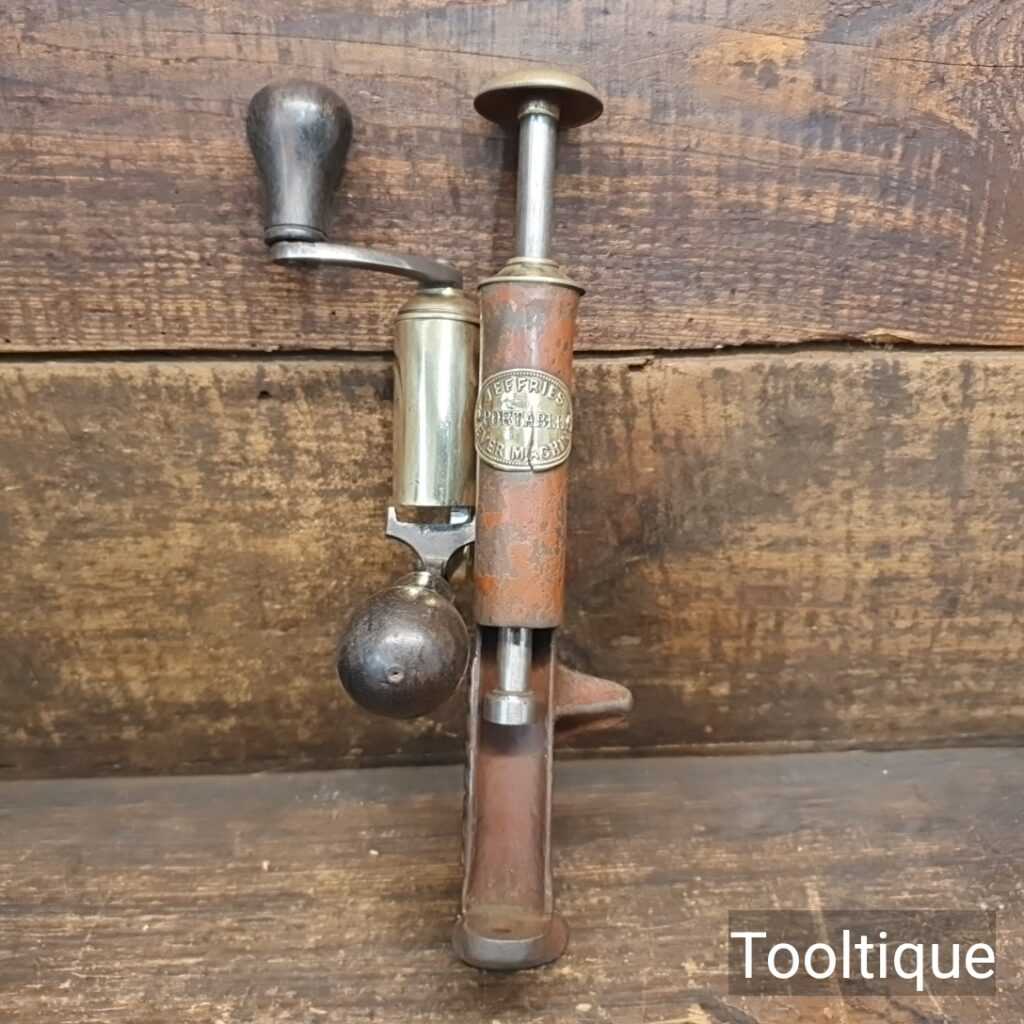 Rare Antique 12 Gauge Jefferies Norwich Upright Rammer & Roll Turnover Tool