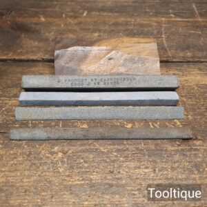 4 No: Vintage Medium Grade Carborundum Slip Stones - Good Condition 4 No: Vintage Medium Grade Carborundum Slip Stones - Good Condition