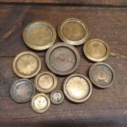 Selection Of Antique Brass Graduated Scale Weights