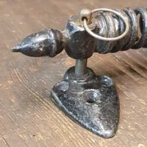 A Rare Vintage Coil Door Spring Steel Wire Japanned Adjustable Tension