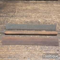 3 No: Vintage 4” slip Stones Various Grades & Shapes - Good Condition