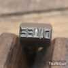 Vintage Craftsman’s Cast Steel Name Stamp D. Lee - Good Condition