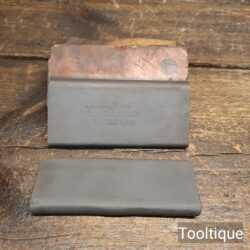 2 No: Vintage Carborundum Fine Grade Slip Stones- Good & Fair Condition
