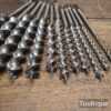 12 No: Vintage Carpenters Brace Bits Refurbished & Sharpened Ready To Use