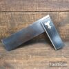 Antique Ebony & Brass 7 ½” Carpenters Square - Refurbished Ready To Use
