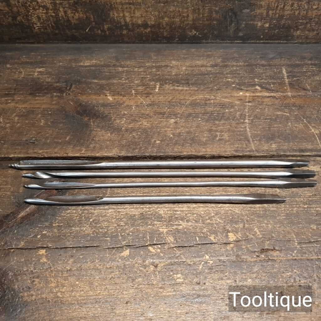 4 No: Vintage Long Series Gimlet Bits for Brace - Good Condition
