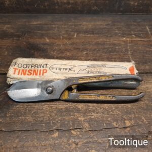 Vintage 8” Footprint Sheffield Flat Tinsnips - Sharpened Ready To Use