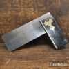 Antique Charles Nurse 4 ½” Carpenters Ebony Brass Square - Refurbished