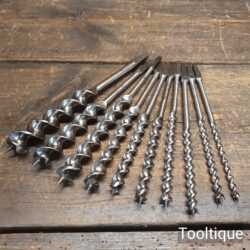 Vintage Variety 10 No: Brace Twist Bits - Refurbished & Sharpened