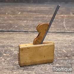 Vintage 2” Miniature Luthiers Boxwood Hollow or Rounding Plane - Refurbished