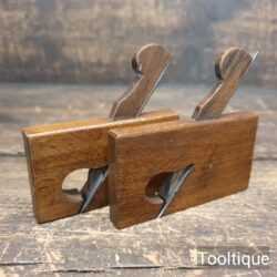 2 No: Vintage Miniature Luthiers Beechwood Rabbet Planes - Refurbished