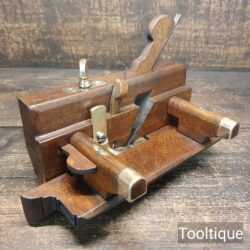 Antique Varvill Beechwood Brass Skew Ironed Fillister Plane - Refurbished