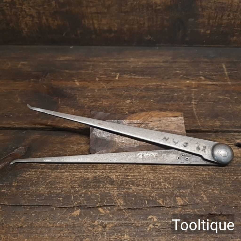 Vintage 9” Rivet Jointed Inside Steel Callipers - Good Condition