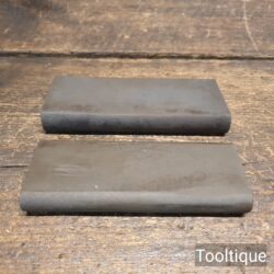 Vintage Pair of Carborundum Medium Grit Sharpening Slip Stones
