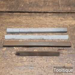4 No: Vintage Various Shaped & Grit Sharpening Slip Stones - Good Condition