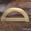 Vintage 3” 180-Degree Brass Protractor in Good Condition