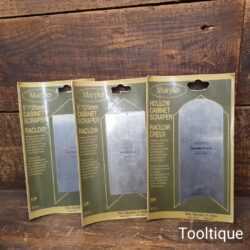3 No: Vintage New Old Stock Marples Cabinet Scrapers - Unused Condition