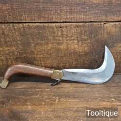Superb Crisp Antique ‘The Whitby’ Folding Pruning Billhook - Rosewood Handle