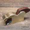 Antique Brass Bullnose Plane Mahogany Wedge - Refurbished Ready To Use