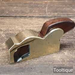 Antique Brass Bullnose Plane Mahogany Wedge - Refurbished Ready To Use
