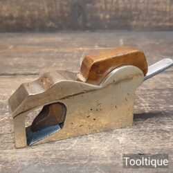 Antique Gun Metal Bullnose Plane I. Sorby Iron Boxwood Wedge - Fully Refurbished