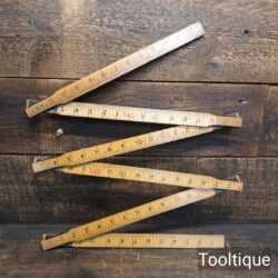 Vintage 1 Metre Rabone Chesterman No: 1642 Zigzag Folding Rule - Good Condition