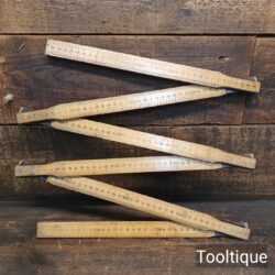 Vintage 1 Metre Rabone Chesterman No: 1642 Zigzag Folding Rule - Good Condition