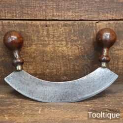Antique French Mezzaluna Herb Chopper Beechwood Handles - Refurbished