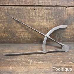 Ornate Antique Early 19th Century 10” Cast Steel Wing Dividers - Good Condition