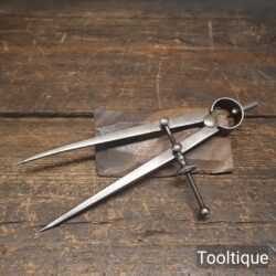 Vintage 7” Moore & wright Silver Steel Spring Dividers - Refurbished