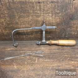 Antique Cast Steel Framed Piercing Saw Selection Of Blades - Refurbished