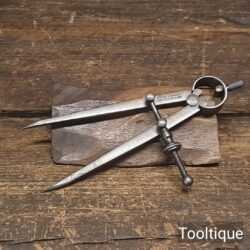 Vintage 5.5” Moore & Wright Silver Steel Spring Dividers - Refurbished