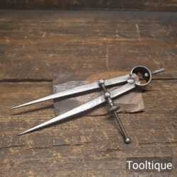 Vintage 7” WW2 Moore & Wright Steel Spring Dividers Stamped 1943