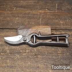 Vintage Cast Steel Gardeners Sprung Loaded Secateurs - Refurbished Sharpened