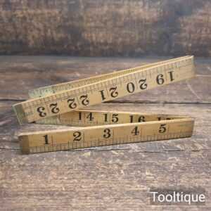 Vintage Rabone No: 1167 2ft Boxwood & Brass Folding Rule - Good Condition Vintage Rabone No: 1167 2ft Boxwood & Brass Folding Rule - Good Condition