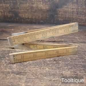 Vintage Rabone No: 1380 2ft Boxwood Brass Folding Rule - Good Condition Vintage Rabone No: 1380 2ft Boxwood Brass Folding Rule - Good Condition
