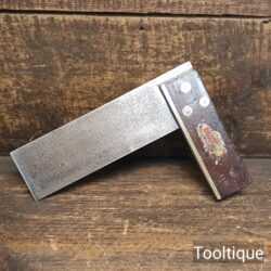 Vintage 6” Wilson Lovett Tema WW2 1948 Rosewood & Brass Set Square