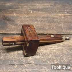 Vintage Marples Mahogany Brass Screw Adjustment Mortice Gauge - Refurbished
